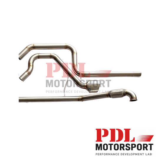 Ligne d'échappement inox 63,5mm - Audi A3 8P, Golf 5, Leon 1P 2.0 TDI / 1.9 TDI - PDL Motorsport